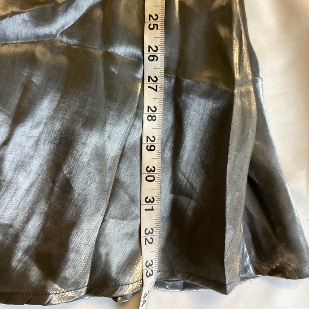 Entro Shimmering Silver Ruffle Mini Dress - Picture 9 of 10